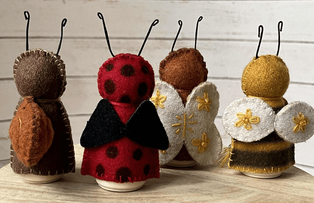 Felted Woodland Bugs