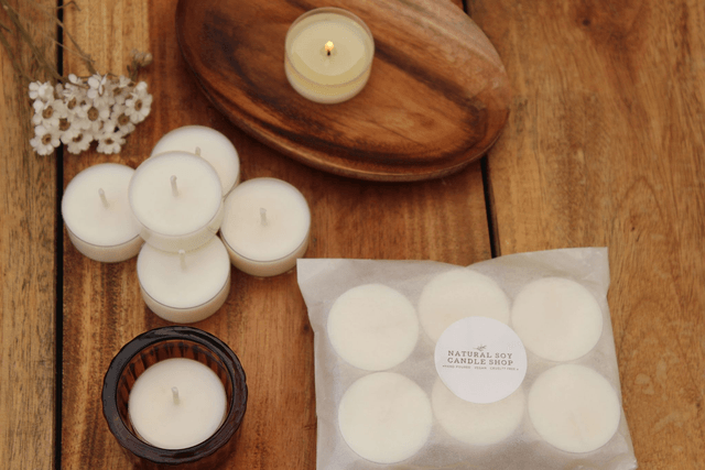 12 Unscented Soy Wax Tealights
