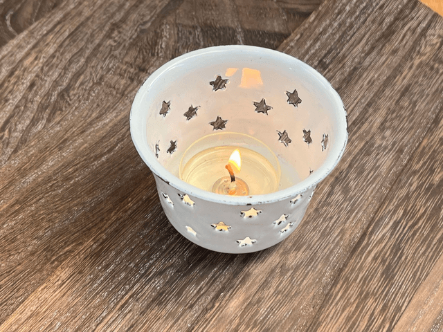 Enamel Star Tealight Holder