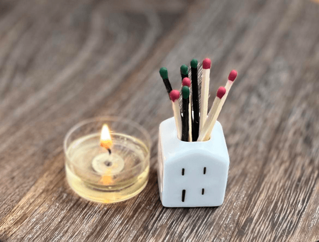 Porcelain House Match Holder