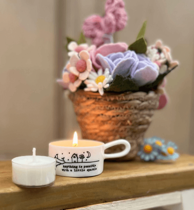 Anything is possible handled tealight holder