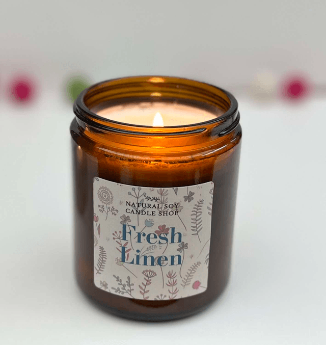 Fresh Linen Luxury Soy Spring Candle