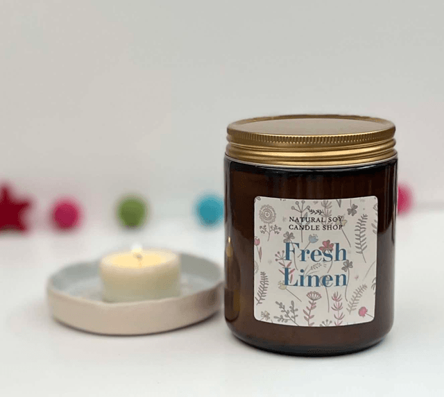 Fresh Linen Luxury Soy Spring Candle