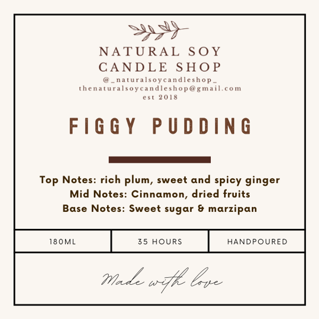 Figgy Pudding Festive Soy Candle
