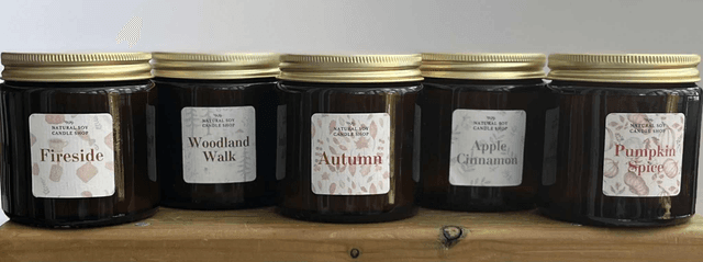 Amber Candle jars 250ml Autumn Fragrances
