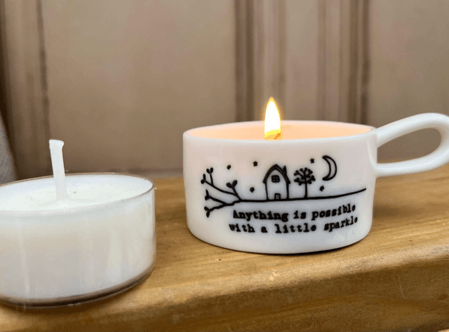 Anything is possible handled tealight holder